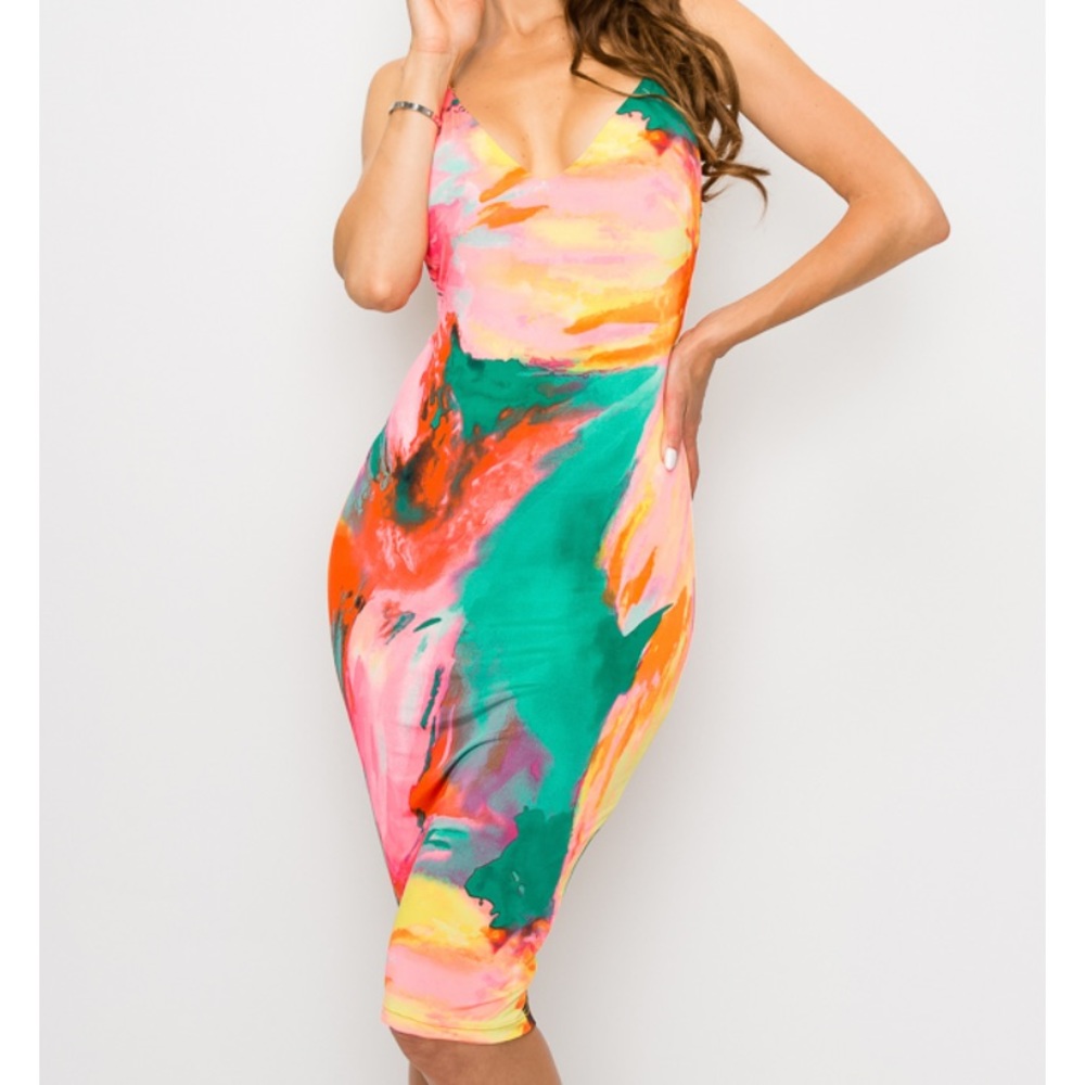 Vibrant sexy party dress